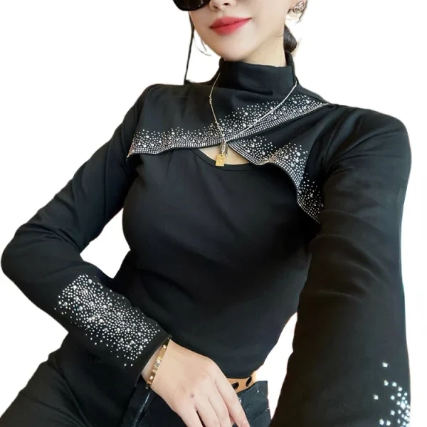 Body Noir Manche Longue